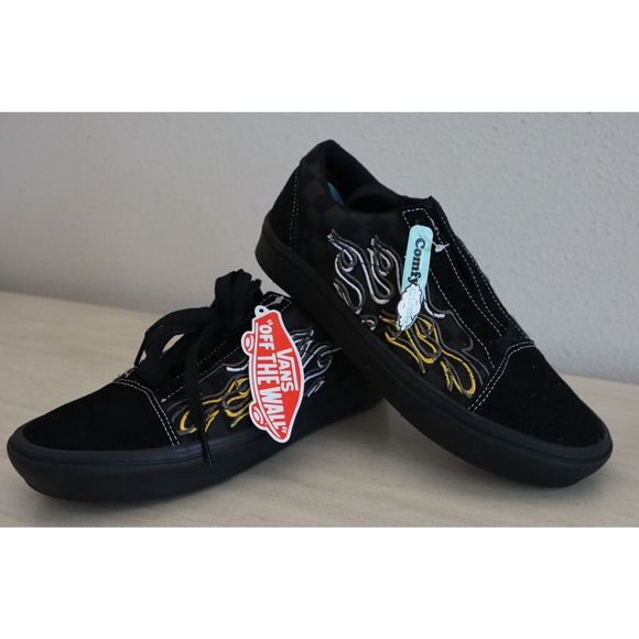 VANS Men's 6 Women's 7.5 Ignition Black Comfycush Old Skool Shoes SIB - Picture 1 of 6